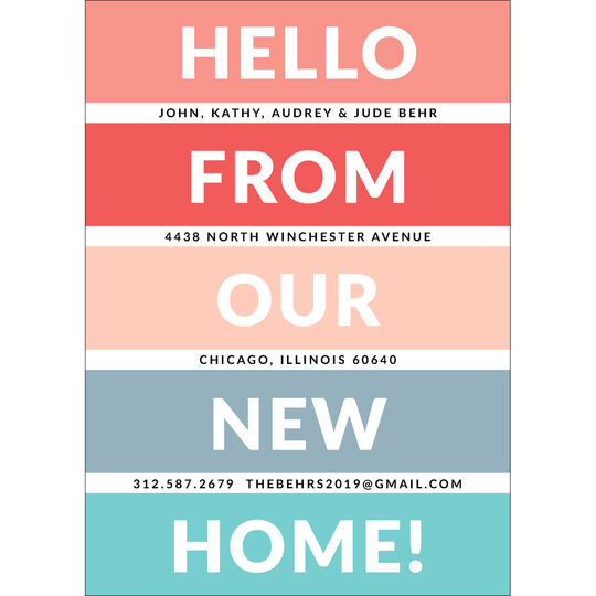 Our New Home Color Palette Moving Announcements